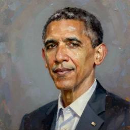 a beautifully enriched painting of barrak obama, portrait impasto oil painting, leonardo da vinci