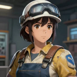 beautiful makoto shinkai anime style digital painting portrait of engineer woman from team fortress 2 by valve, 4 k, 8 k, hd, high resolution, highly detailed, intricate detail, ultra realistic faces, digital art, trending on artstation, team fortress 2, your name, weathering with you