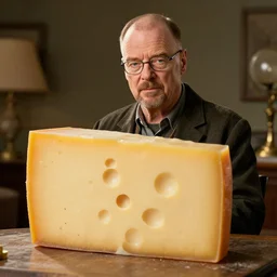 walter white made out of cheese, cinematic photography, trending on artstation,