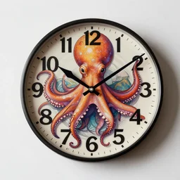 futurism octopus clock