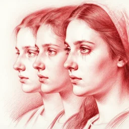 reflections of a beautiful peasant girls face, film still by kubrick, depicted by herbert james draper, arnold bocklin, john willaim godward, sir lawrence alma - tadema. limited color palette, very intricate, highly detailed, minimalist. red and white chalk study. the composition is dynamic with radiating lines from the eye