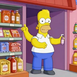 CCTV footage of Homer Simpson robbing a store