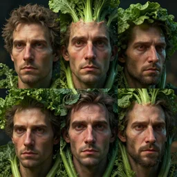 hyperrealistic dslr film still of vegetable with human features, stunning 8 k octane comprehensive 3 d render, inspired by istvan sandorfi & greg rutkowski & unreal engine, perfect symmetry, dim volumetric cinematic lighting, extremely hyper - detailed, incredibly real lifelike attributes & flesh texture, intricate, masterpiece, artstation, stunning, 8 5 mm f 1. 4