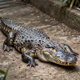 Photo of a cross between an alphaca and an alligator HD