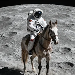 centered portrait of the Astronaut riding a Horse on the moon, realistic character concept, high fantasy, light atmosphere, golden ratio, wide shot, cinematic lighting, hyperdetailed, high detailed, high resolution, insanely detailed and intricate, artstation, Marc Simonetti, Greg Rutkowski, octane render, unreal engine, 8k
