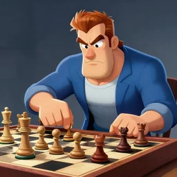 Duke Nukem playing chess, Duke Nukem art style