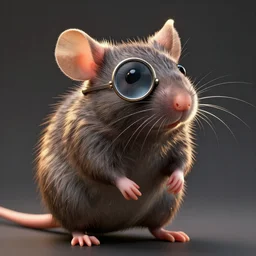 an anthropomorphic rat resembling a man wearing a monocle, highly detailed, unreal engine 5 highly rendered, intricate lines, radiant lighting