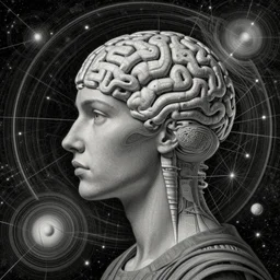 beautiful portrait of quantum intelligence, spatial space deformation in latent space, math art, astral plane, by artgerm and dan mumford and gustave dore, intricately detailed, precise, well proportioned