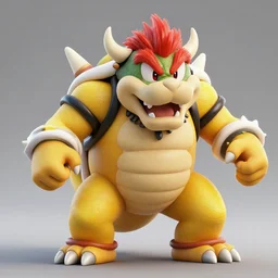 realistic bowser, 8 k, hd, highly detailed, monstrous