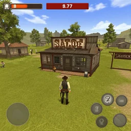 screenshot of gameplay game set in 1 8 3 7 old west saloon