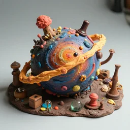 diorama of the shape of the universe, weird cosmology, occult abiogenesis, hyper - detailed, plastic, rubber, wood, glass, play - doh, realistic materials, 4 k, octane render, daylight, fujifilm velvia 5 0, color photography, sigma 2 8 mm