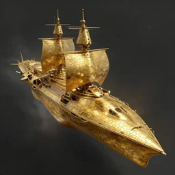 a futuristic trimaran warship, concept battleship, gold hex tile armor, photo real, sci-fi, fantasy, intricate, elegant, highly detailed, digital painting, artstation, CGSociety, epic lighting, concept art, smooth, sharp focus, illustration, art by greg rutkowski and syd mead