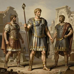 Reconstruction of the kingdom of Julius Caesar, roman historic works in brand new condition, not ruins, hyper-detailed, artstation trending, world renowned artists, historic artworks society, antique renewel, good contrast, realistic color ,cgsociety, by greg rutkowski,gustave dore, Deviantart