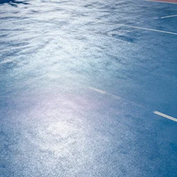 picture of a em handball court where the floor and everything is covered with a glittering and sparkling shiny powder