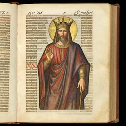 an ancient biblical manuscript with image of richard kind