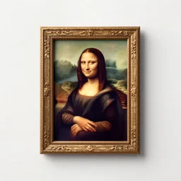 a 3 d recreation of the mona lisa in its frame, white background, a model of the mona lisa ( ( not a painting ) ), 3 d render, octane render, studio lighting, cgi, highly detailed, high quality, ray tracing, unreal engine