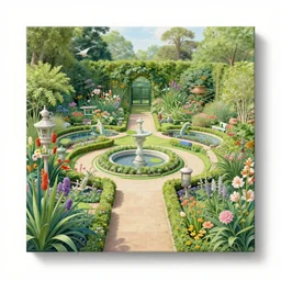artwork of the great aromatic private gardens, by john howe, by ted nasmith, trending on artstation, intricate, sharp focus