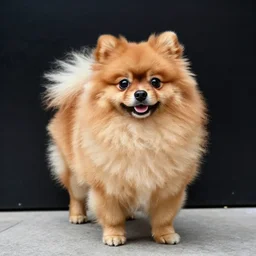 orange pomeranian banksy full colour photograph