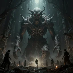 an extremely detailed masterpiece of nightmares'and horrors, inspired by hr giger - moebius - leonardo da vinci, digital art, moody lighting, apocalyptic, epic scene, extremely moody lighting, glowing light and shadow, 4 k