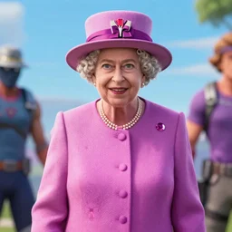queen elizabeth as a fortnite skin. high quality 8 k resolution
