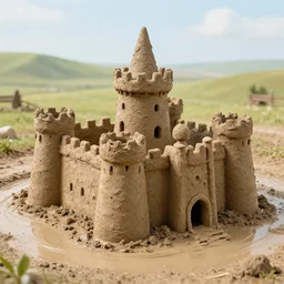 a castle made of Mud