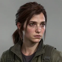 ellie from the last of us, character portrait, concept art, intricate details, highly detailed by greg rutkowski, michael whelan and gustave done
