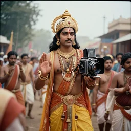 an epic cinematic scene from Ramayan, photograph by Raghu Rai for Magnum Photos, shot on Mamiya large format film camera, trending on National Geographic, detailed 8K HD