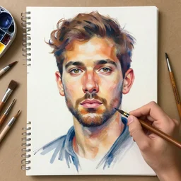 an AI paints a self-portrait