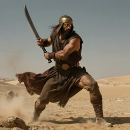 hellscape, machete weilding warrior, fighting for life, classicism artstyle, glowing eyes, islamic revolution,