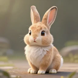 extremely detailed render of a beautiful anthropomorphic cartoon bunny furisona