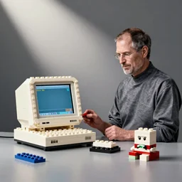 steve jobs and steve wozniak inventing apple ii, lego set,