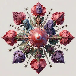 the platonic ideal of flowers, rotting, insects and praying of cletus kasady ultimate carnage thanos dementor wild hunt doctor manhattan chtulu nazgul mandelbulb mandala ponyo davinci, d & d, fantasy, ego death, intense, scary, decay, dmt, art by artgerm and greg rutkowski and alphonse mucha and giuseppe arcimboldo