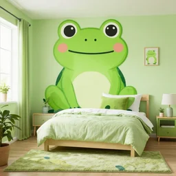 a frog themed room