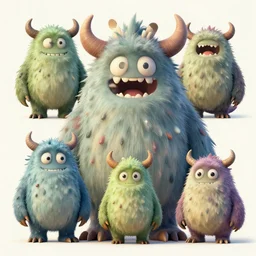 concept art, cute monsters, fine detail, trending on artstation, sylvain sarrailh