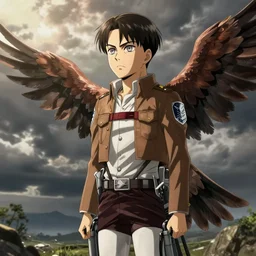 Eren from Attack on Titan as a bird