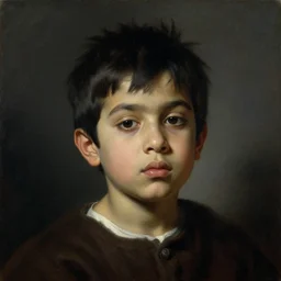 a beautiful dramatic classical portrait of a spaced out indian stoner 2 5 years old boy, head only, by greg rutkowski, by ross tran, by anthony van dyck, by zdzisław beksinski, oil on canvas, baroque color palette, trending on artstation, masterpiece, cold lighting, detailed, 8 k