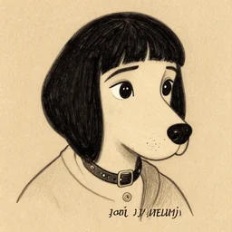 a drawing of a dog by marjane satrapi