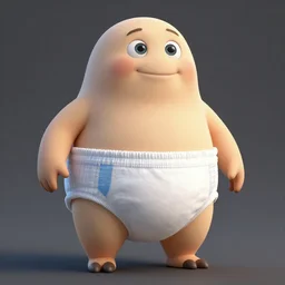bowser wearing a giant diaper octane render