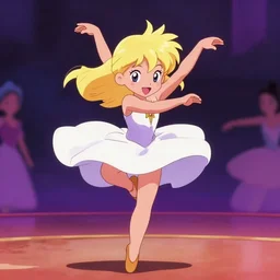epic beautiful one anime pixar young girl dancer performance in 1 9 9 5 spikey hair blonde cute hd portrait leica zeiss trending on flickr