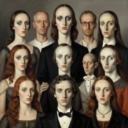 surreal portrait art by jerico santander, heidi taillefer, mark ryden, giorgio de chirico, paul delvaux, hieranonymus bosch, alexandra gallagher, michael cheval, yves tanguy, lauren marx, jake messing,