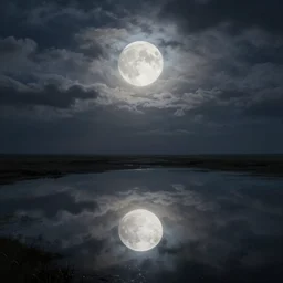 the cloudy moonlit sky, landscape art by donato giancola and greg rutkowski, digital art, trending on artstation, symmetry!!, volumetric lighting