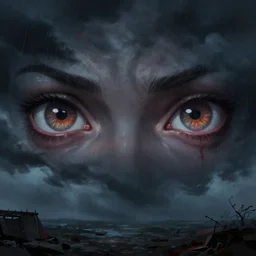 watching eyes inside a storm in hell, artstation