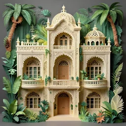 1 3 3 2 building, jungle, kirigami, dichromatism, paradox, volumetric light, insanely detailed and intricate, hypermaximalist, elegant, ornate, hyper realistic, super detailed, by remedios varo uranga aw 8 df 7 9 g