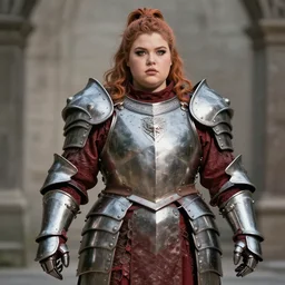 thicc lady wearing armor