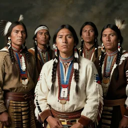 portrait of a native american tribe by jules bastien - lepage, daniel gerhartz, karol bak, james jean, tom bagshaw, rococo, sharp focus, trending on artstation, cinematic lighting, hyper realism, 8 k