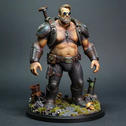 big daddy from bioshock underwater realistic detailed diorama,