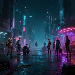 photo environement cyberpunk space : 4, 4 k rtx hdr volume light concept studio matte painting environement digital illustration style cyberpunk 2 0 7 7 artstation artur tarnowski, mihai muscan, marcin tomalak, marta leydy, marcin stepien, charlotte hughes, zuzanna dabrowa neon bioluminiscence