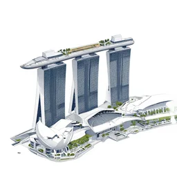 singapore, isometric drawing, high quality