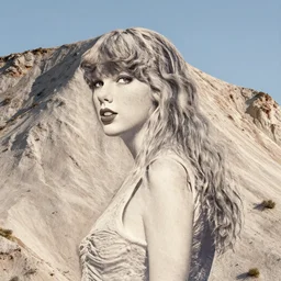 photo of taylor swift carved into the side of a mountain