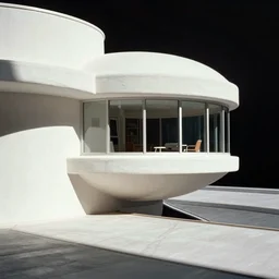 Cinestill 800t, 8K, 35mm; beautiful ultra realistic minimalistic lloyd wright in space(1950) film still, looking out from orbit space habitat hotel room scene, 2000s frontiers in retrofuturism architecture magazine September moebius edition, highly detailed, extreme closeup three-quarter scene, tilt shift LaGrange point orbit background, three point perspective, focus on space station hotel;sunflare;wide;DOF, soft lighting